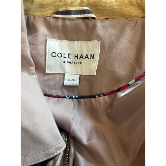 Cole Haan Women's Hooded Belted Trench Coat Taupe XL - Picture 8 of 12